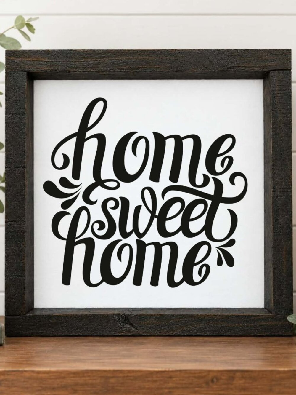 Home Sweet Home Handcrafted wood & canvas sign